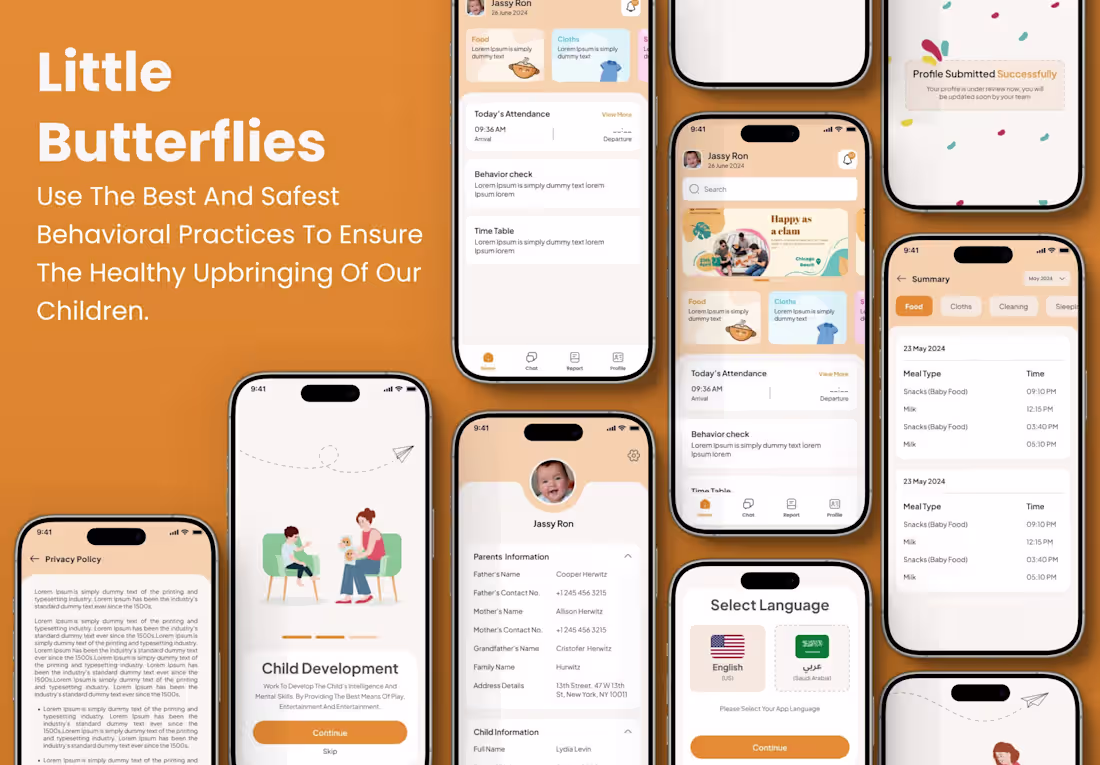 Cover image for Smart Childcare App for Parents and Preschools Little Butter...