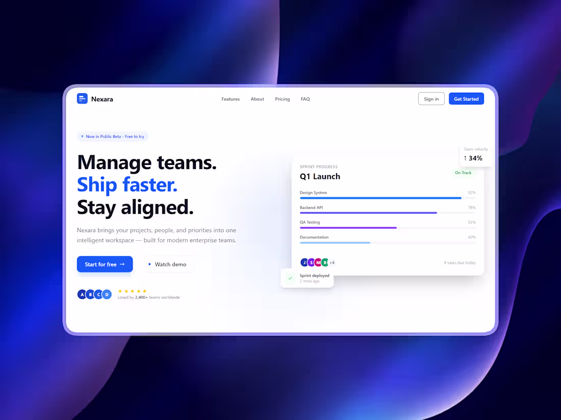 Cover image for Corporate SaaS Dashboard with Next.js