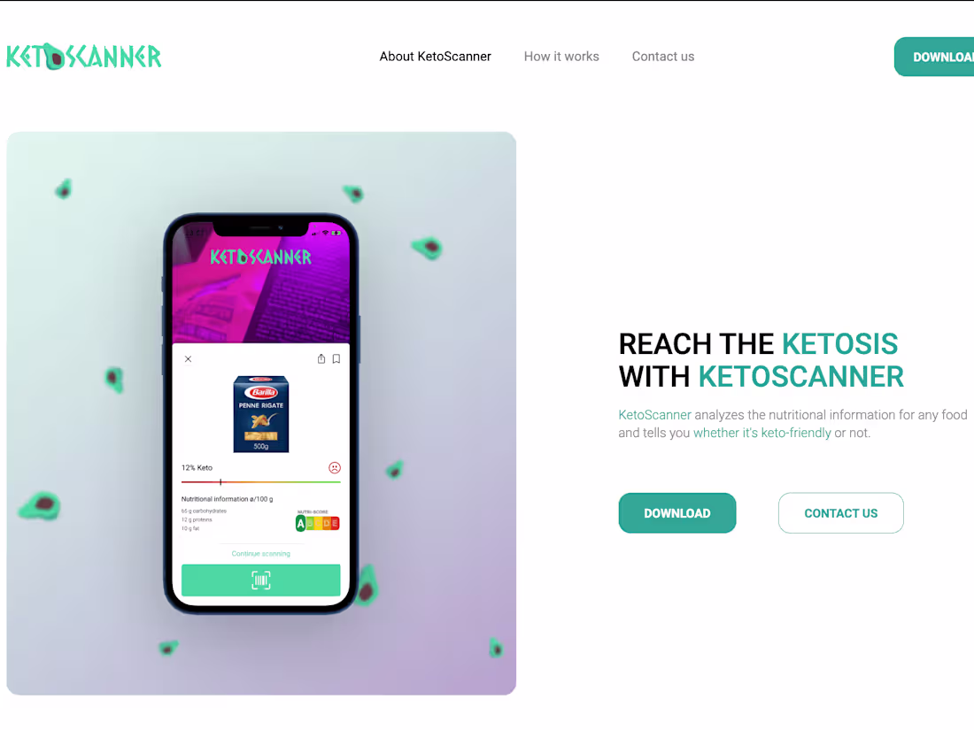 Cover image for KetoScanner Landing Page