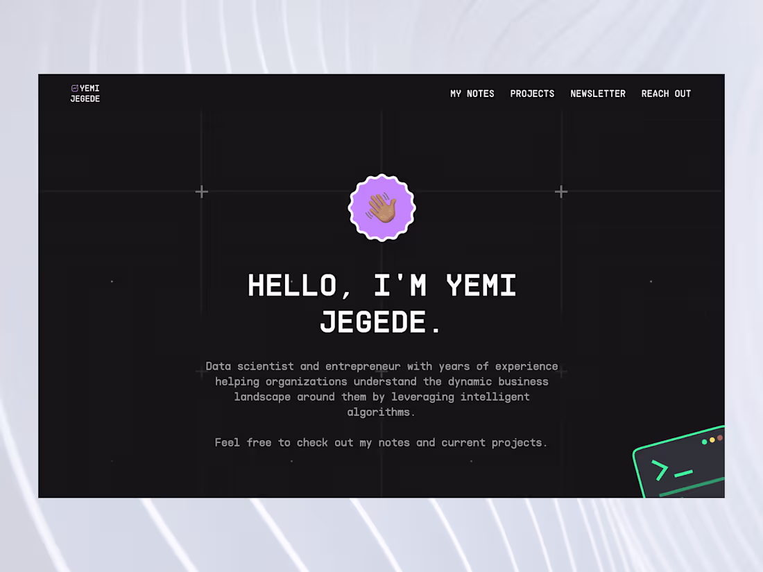 Cover image for Oluyemi Jegede's Portfolio