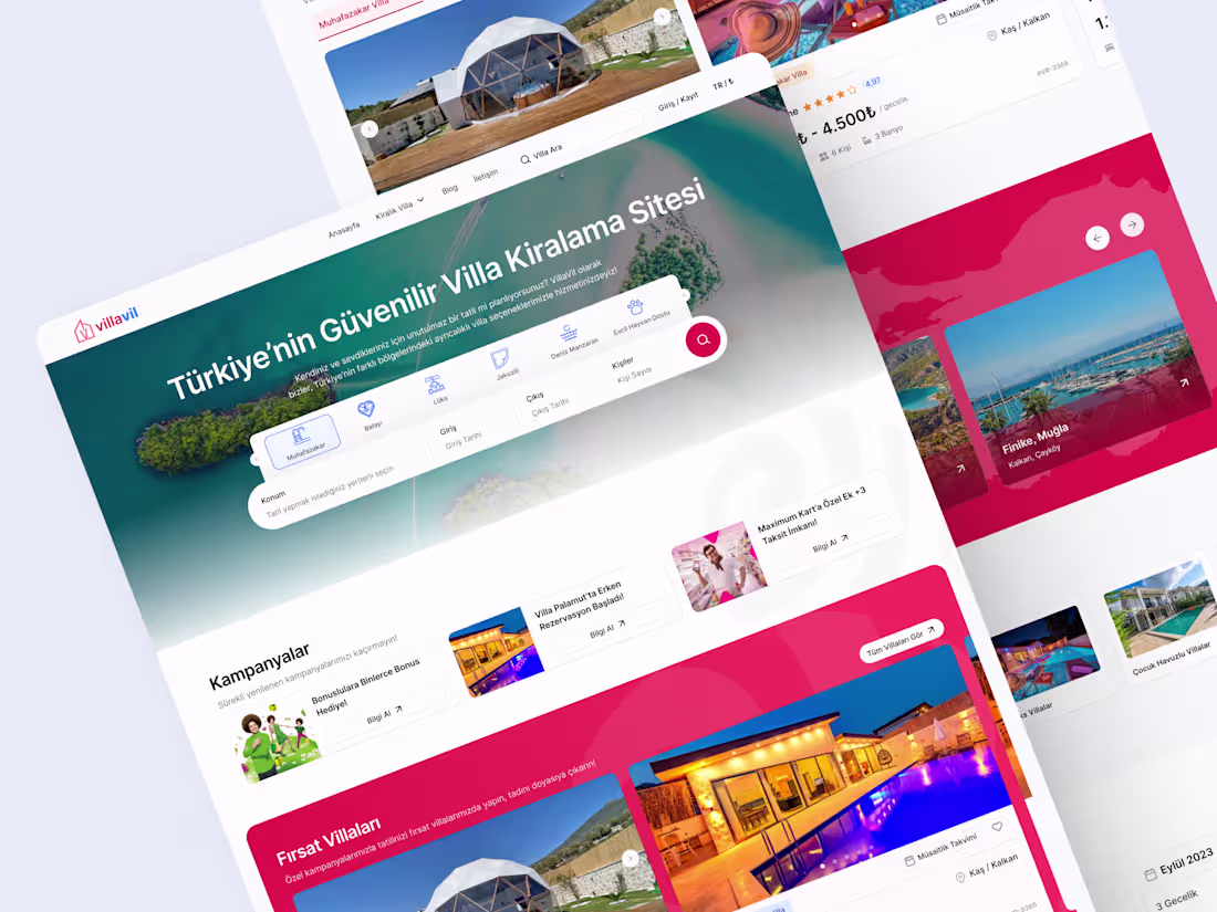 Cover image for Villa & Hotel Booking Landing Page