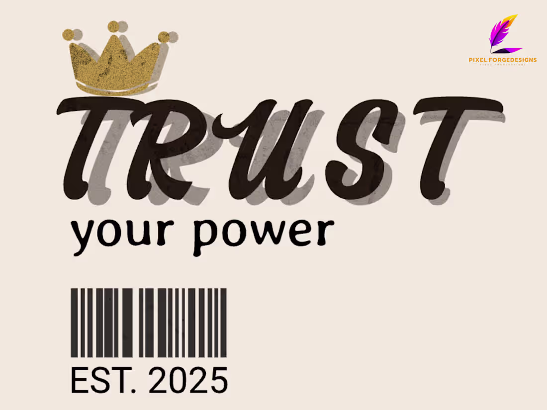 Cover image for TRUST YOUR POWER — Vintage Typography T-Shirt Design