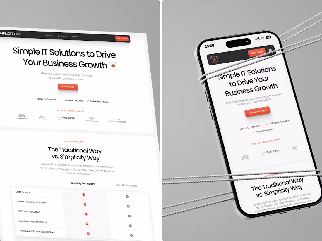 Cover image for Simplicity Technology - Figma - Webflow Development
