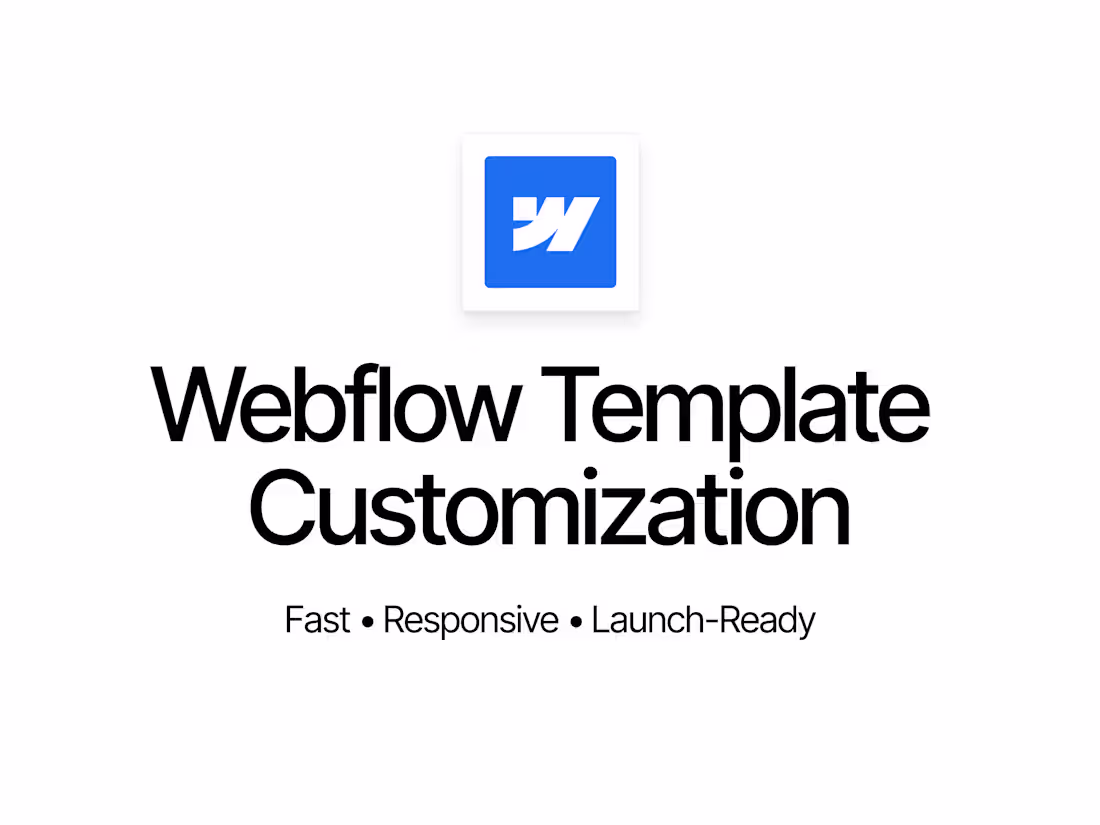 Cover image for Webflow Template Customization