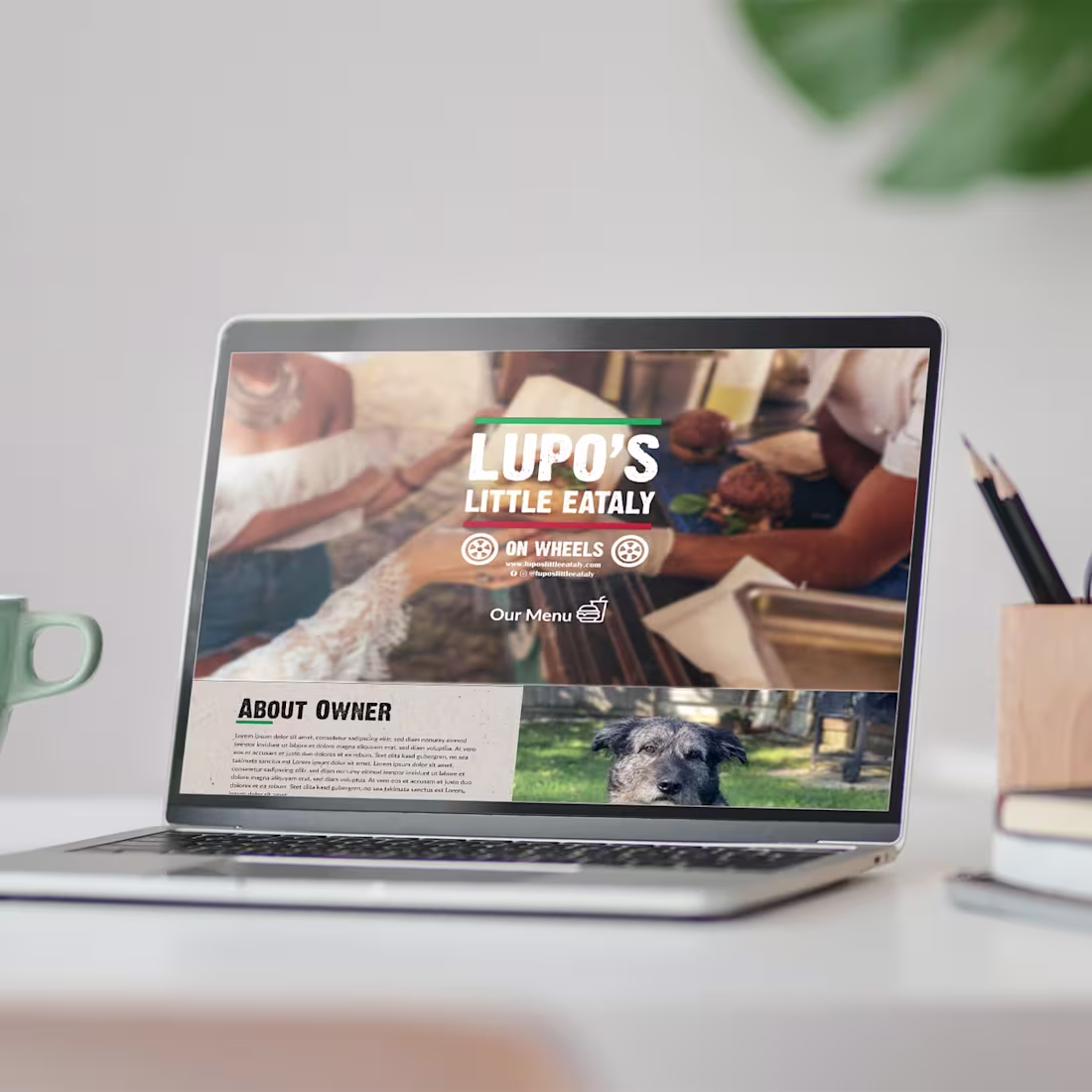 Cover image for Lupos Little Eataly- Branding, website and trailer vinyl wrap