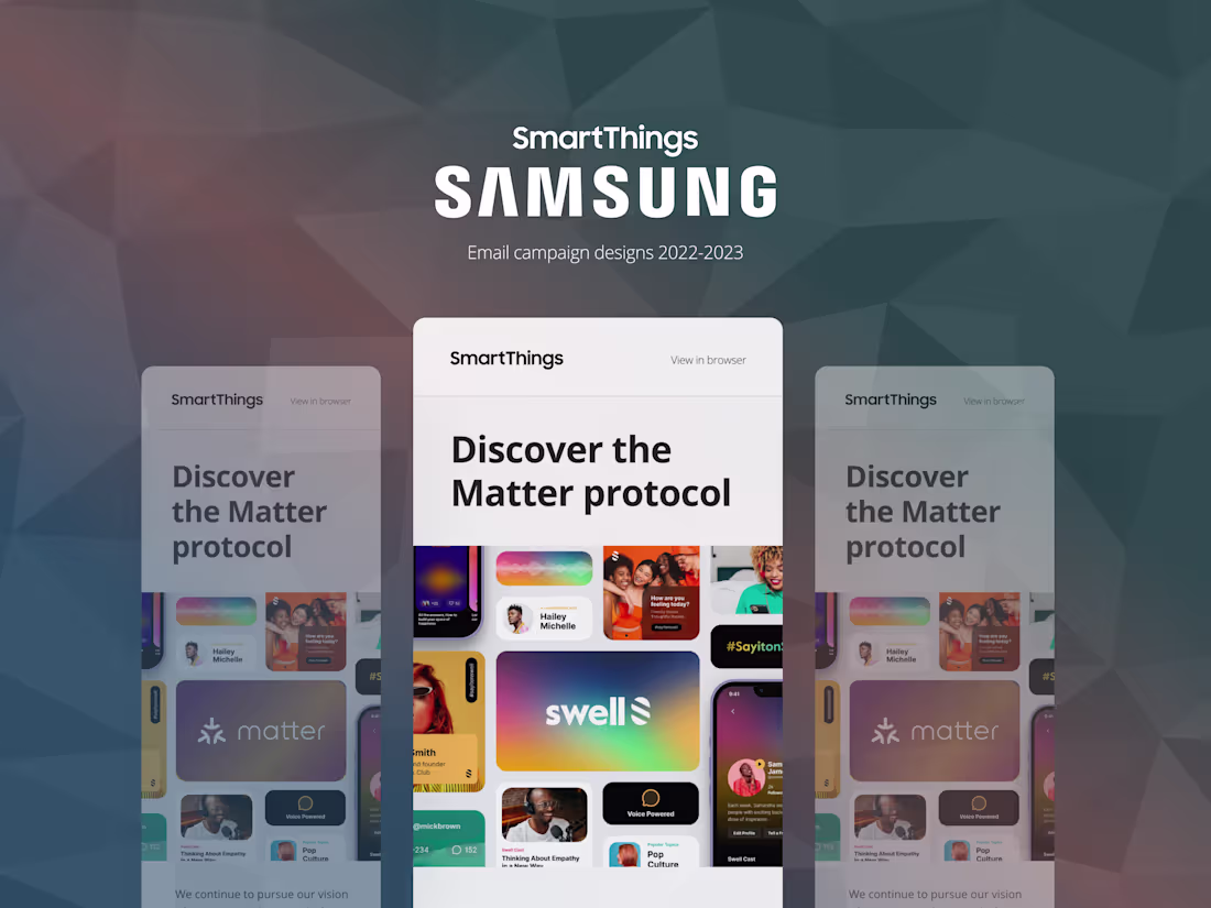 Cover image for Samsung SmartThings Email Campaign Design