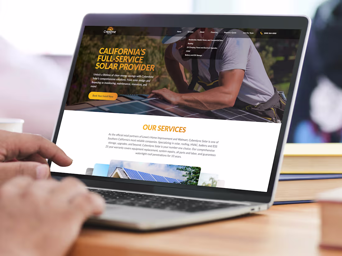 Cover image for Cyberdyne Solar Energy Website Redesign