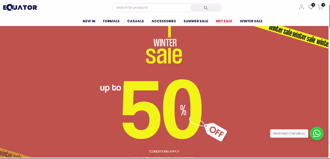 Cover image for equatorstores onlines E-commerence Store