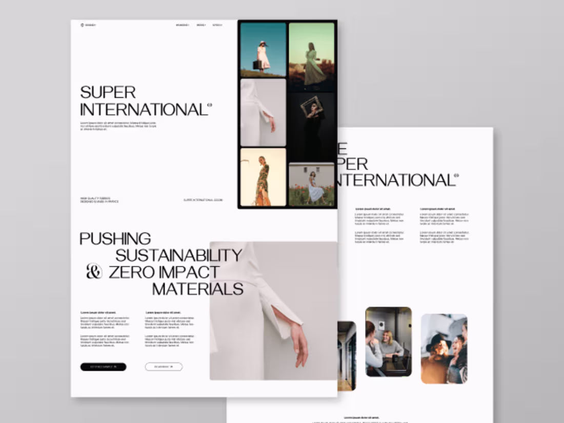 Cover image for Fashion — web design concept