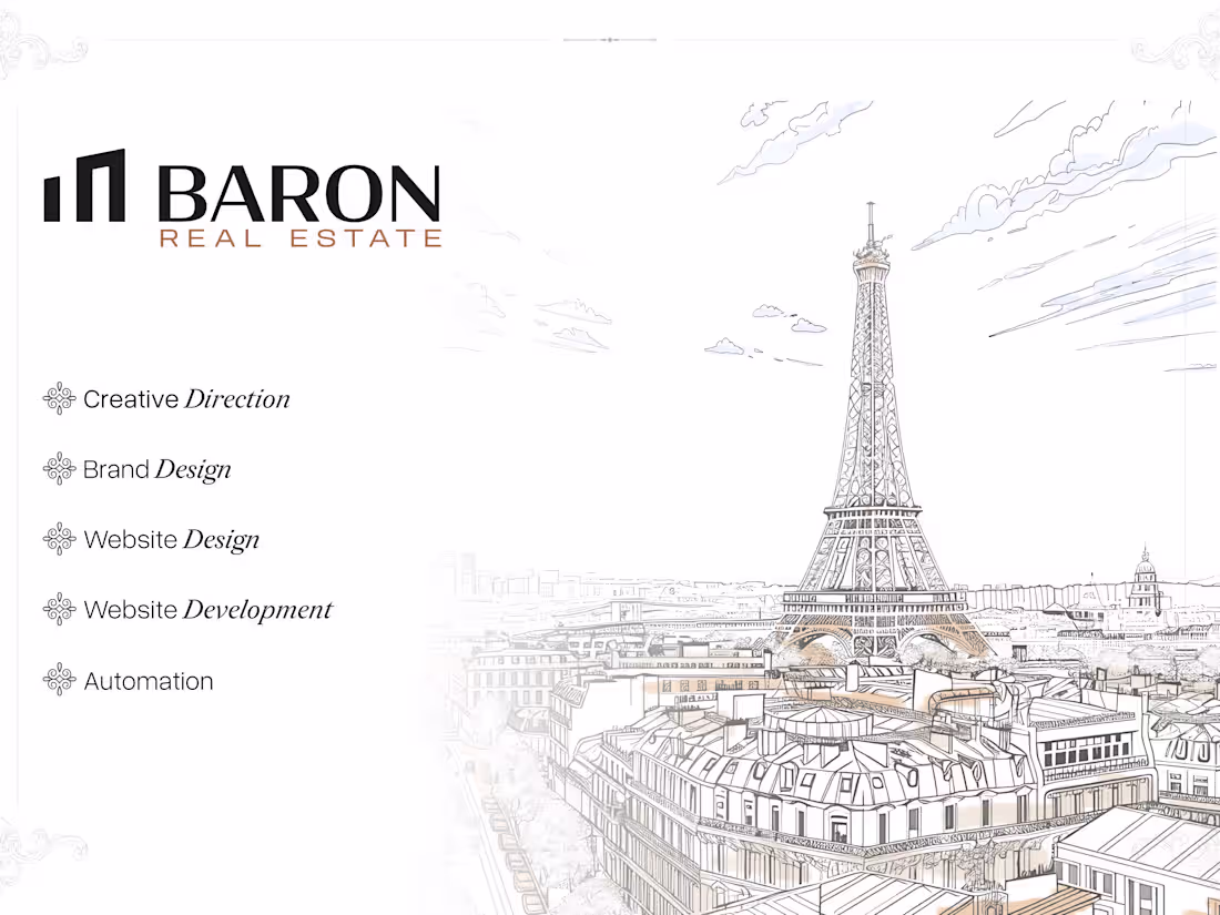 Cover image for Branding, Web Design & Automation for Baron Real Estate