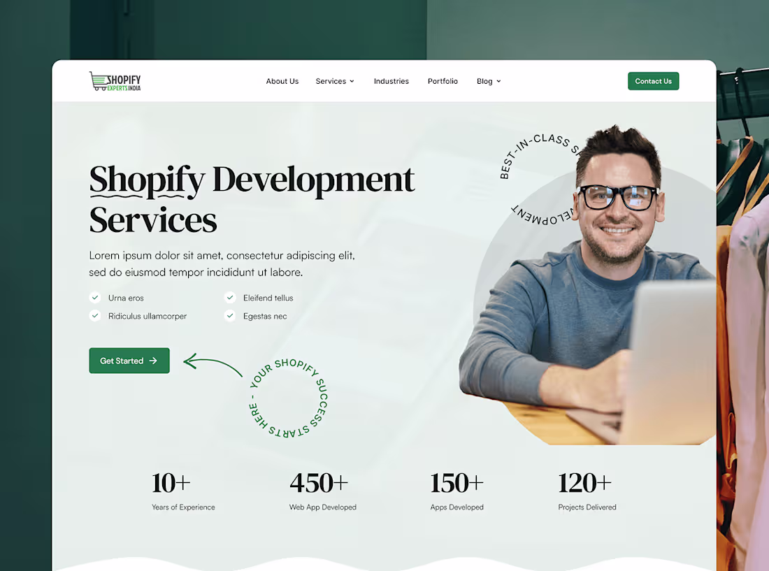 Cover image for Shopify Experts India - Landing Page Design
