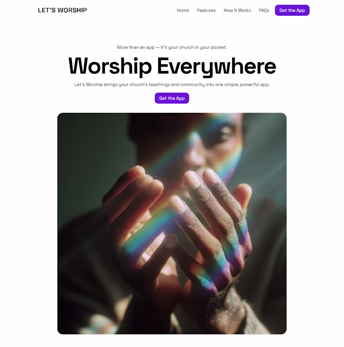 Cover image for Let’s Worship App Landing Page Development