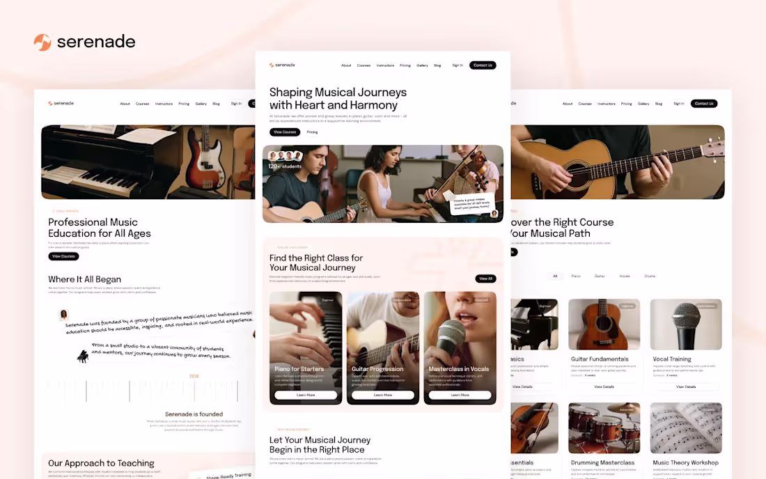 Cover image for Serenade - Education Website Template