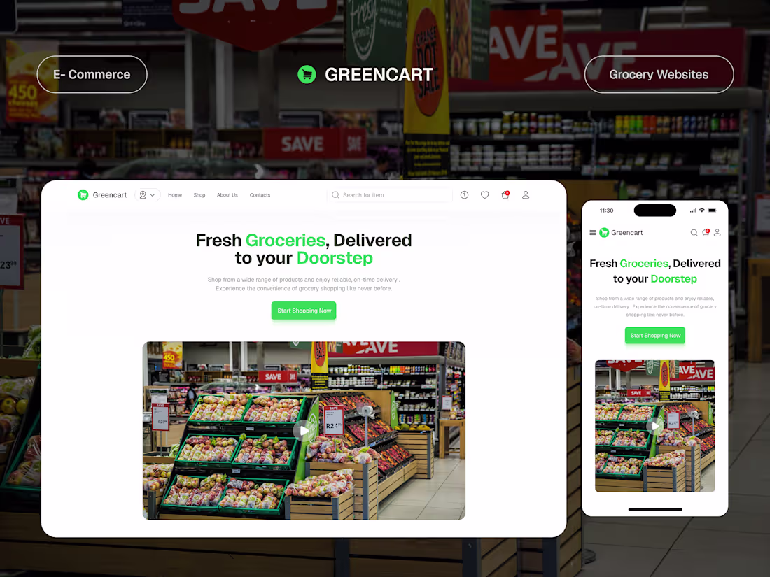 Cover image for E-commerce Grocery Platform Development for Greencart