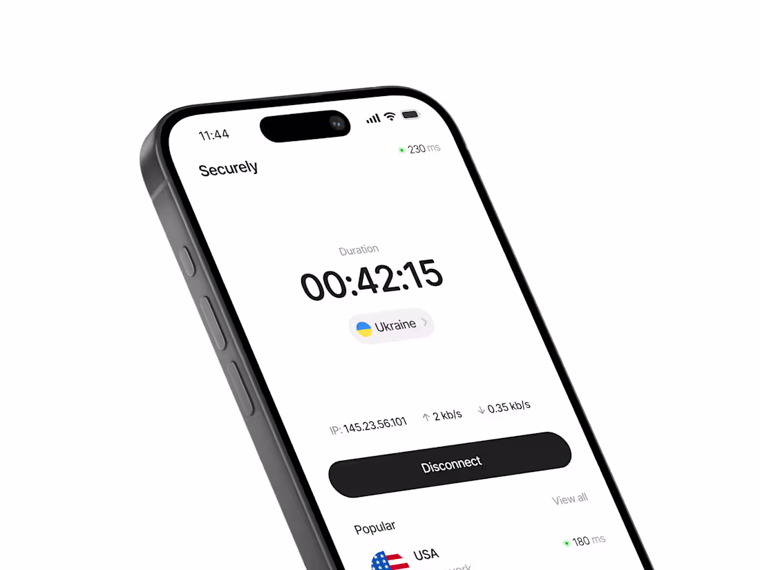 Cover image for Securely VPN App Design