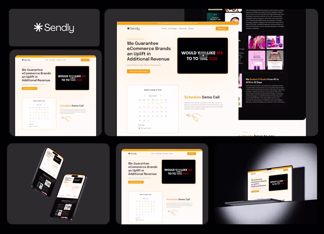Cover image for Sendly Sales Funnel Landing Page Design