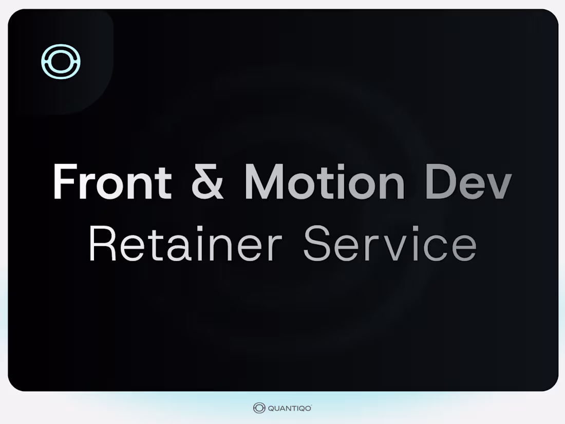 Cover image for Front-end & Motion Development - Retainer Service