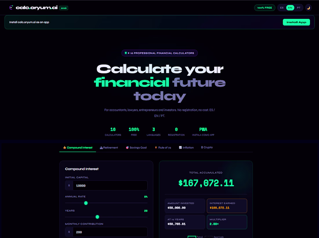 Cover image for CALC AI: 
https://calc.oryum.ai/ 