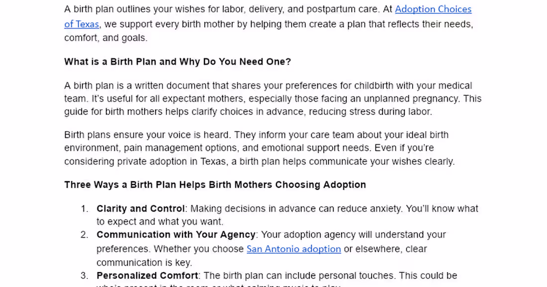 Cover image for Empowering Birth Mothers with Personalized Birth Plans