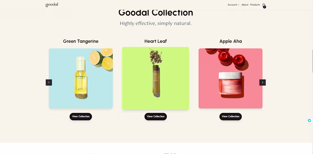 Cover image for Goodal Beauty products  