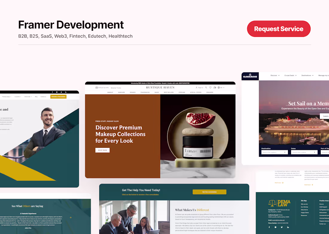 Cover image for Framer Landing page Development