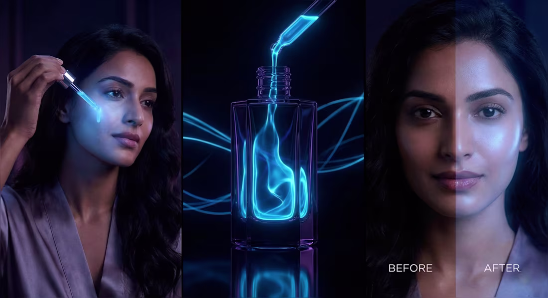 Cover image for Luxury Skincare Ad Creatives – Neon Glow Product Campaign Ne...