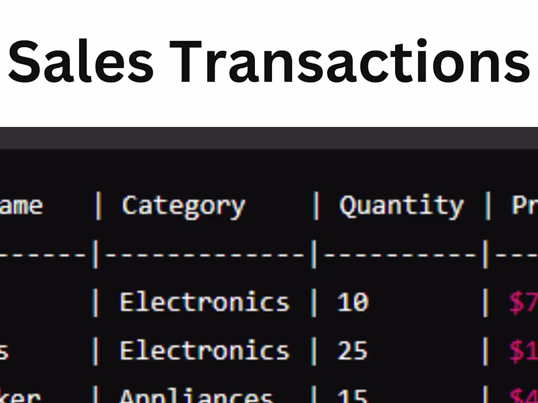 Cover image for Sales Transactions