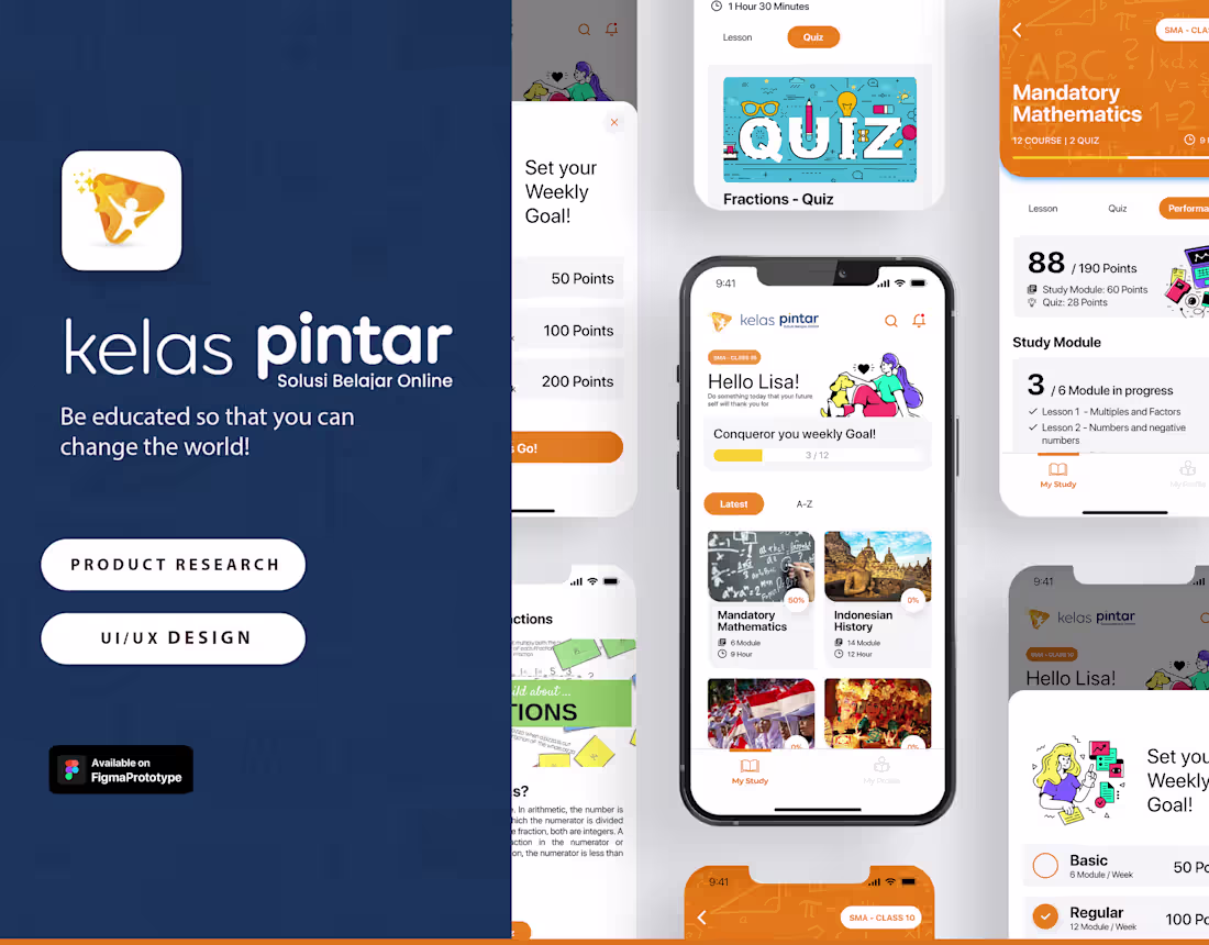 Cover image for UI/UX | Kelas Pintar - Be educated & change the world!