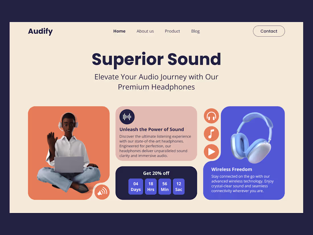 Cover image for Audify - Landing Page