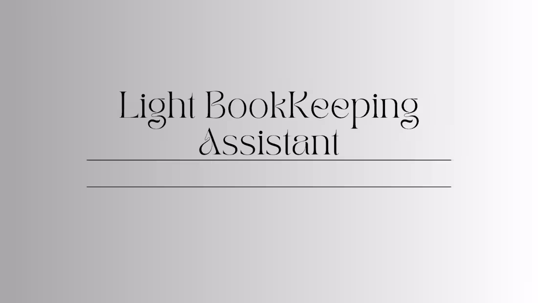Cover image for Light Bookkeeping using Intuit Quickbooks