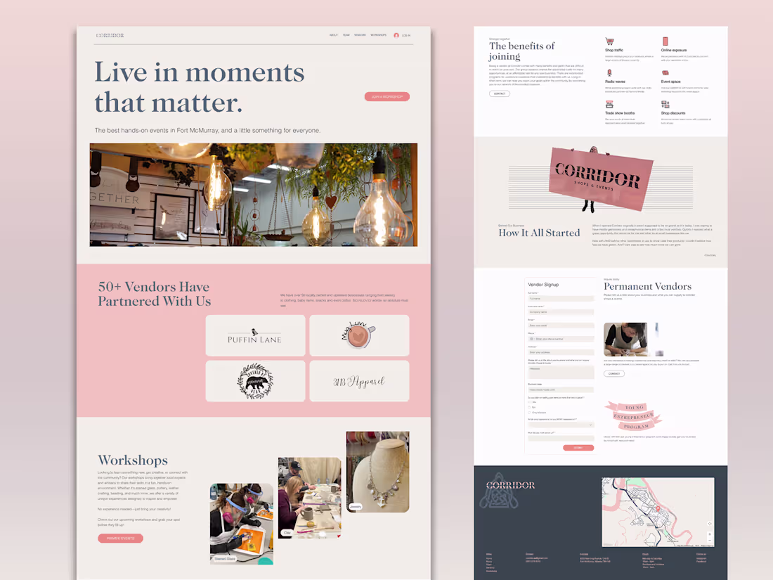 Cover image for Website for Retail Store ✦ Corridor