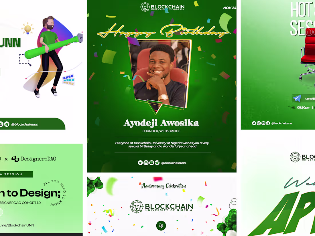 Cover image for Social Media Post Designs - BLOCKCHAINUNN (Part 2)