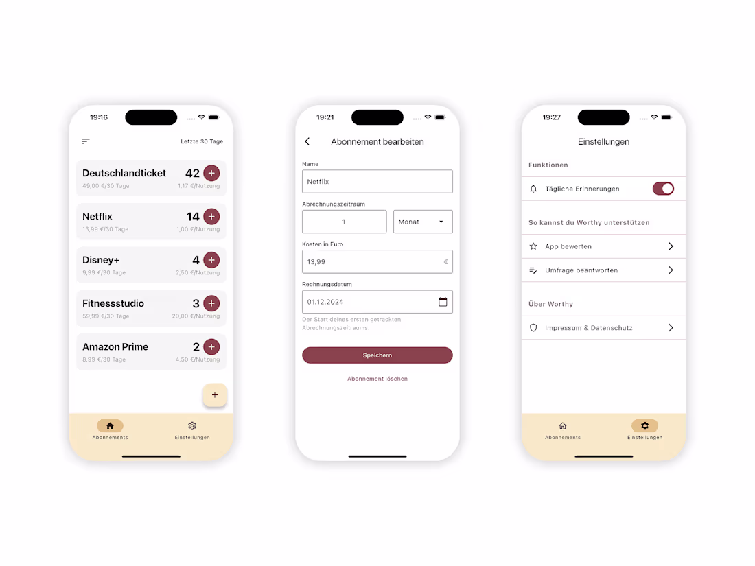 Cover image for Minimalist Subscription Manager with Usage Tracking