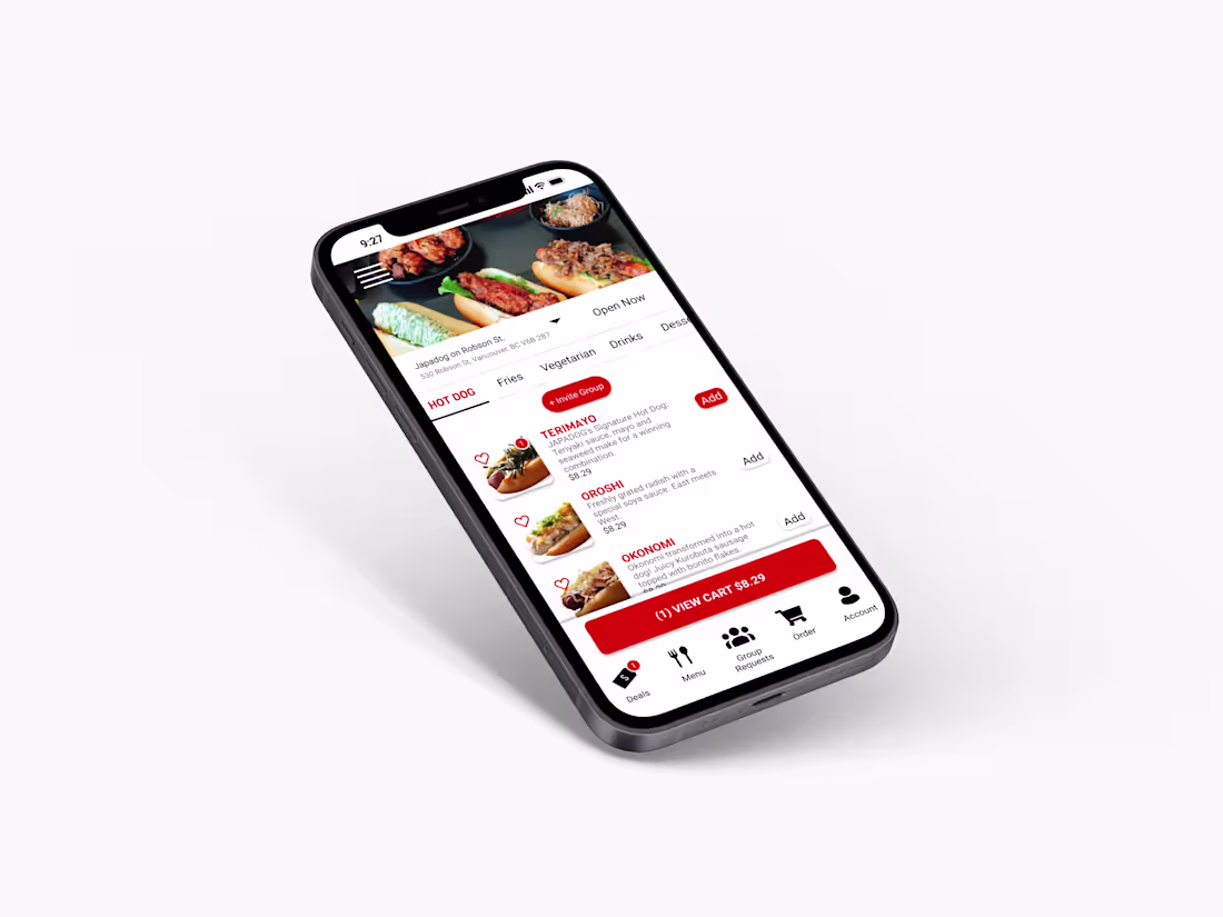 Cover image for Mobile Ordering App for Japadog Food Truck