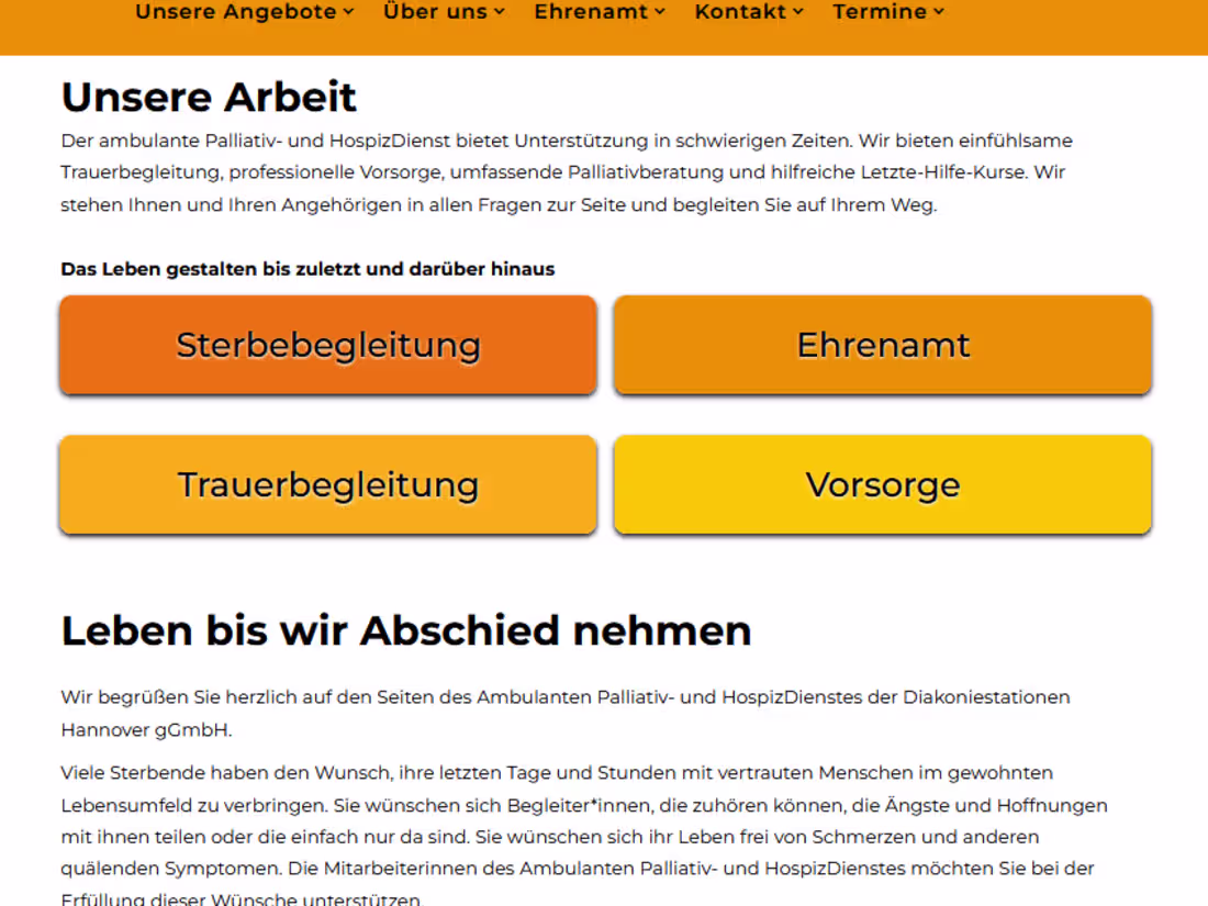 Cover image for Ambulanter Palliativ- und HospizDienst Hannover | Start