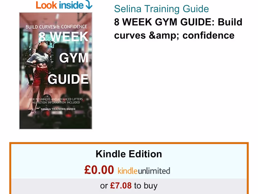 Cover image for 8 WEEK GYM GUIDE: Build curves & confidence eBook : Training Gu…
