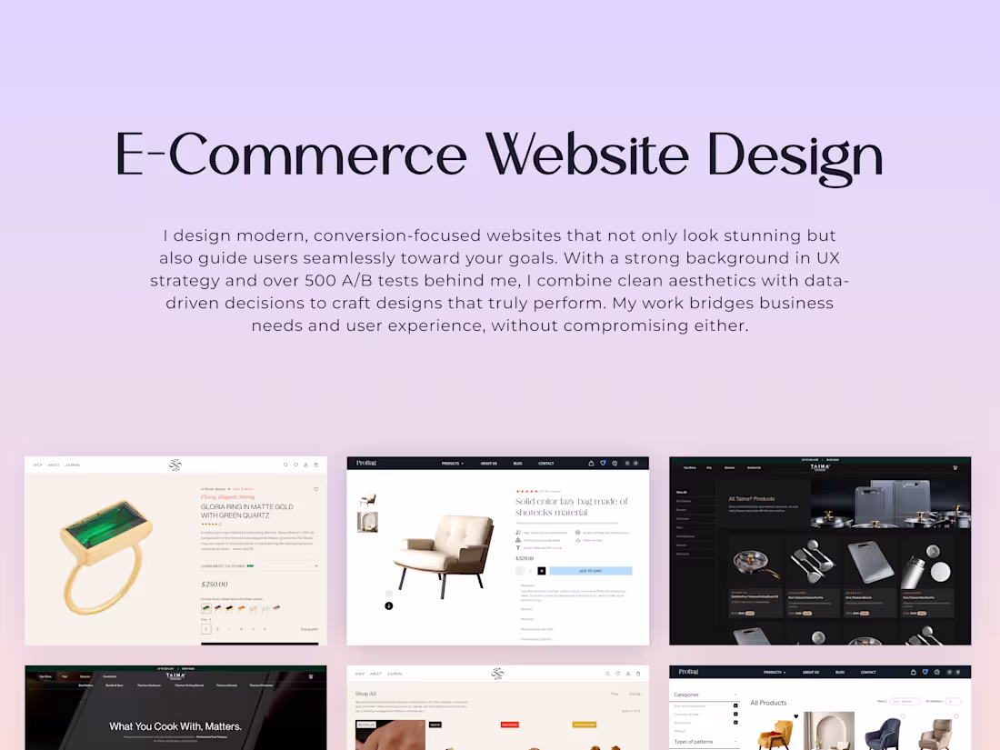 Cover image for E-Commerce Website Design