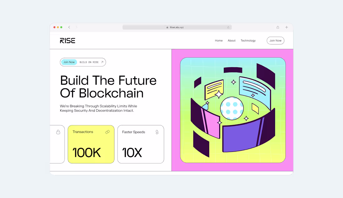 Cover image for Brand and website design for Rise Chain