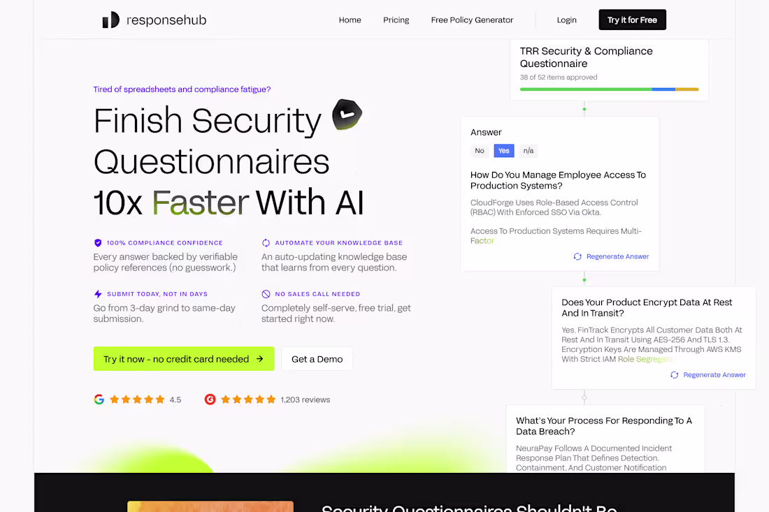 Cover image for ResponseHub Redesign - https://responsehub.ai/ 

What's