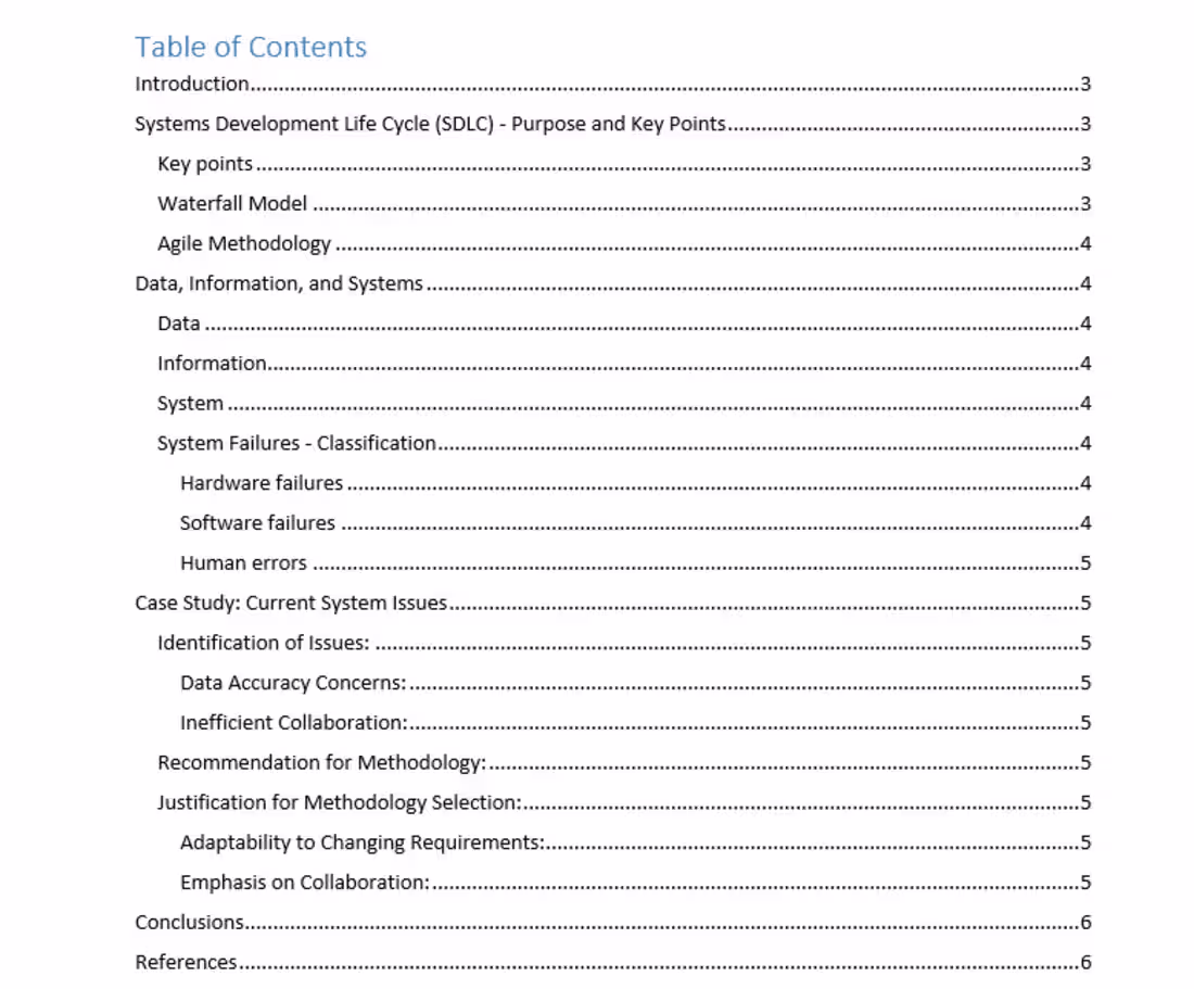 Cover image for System Development Methodologies Report