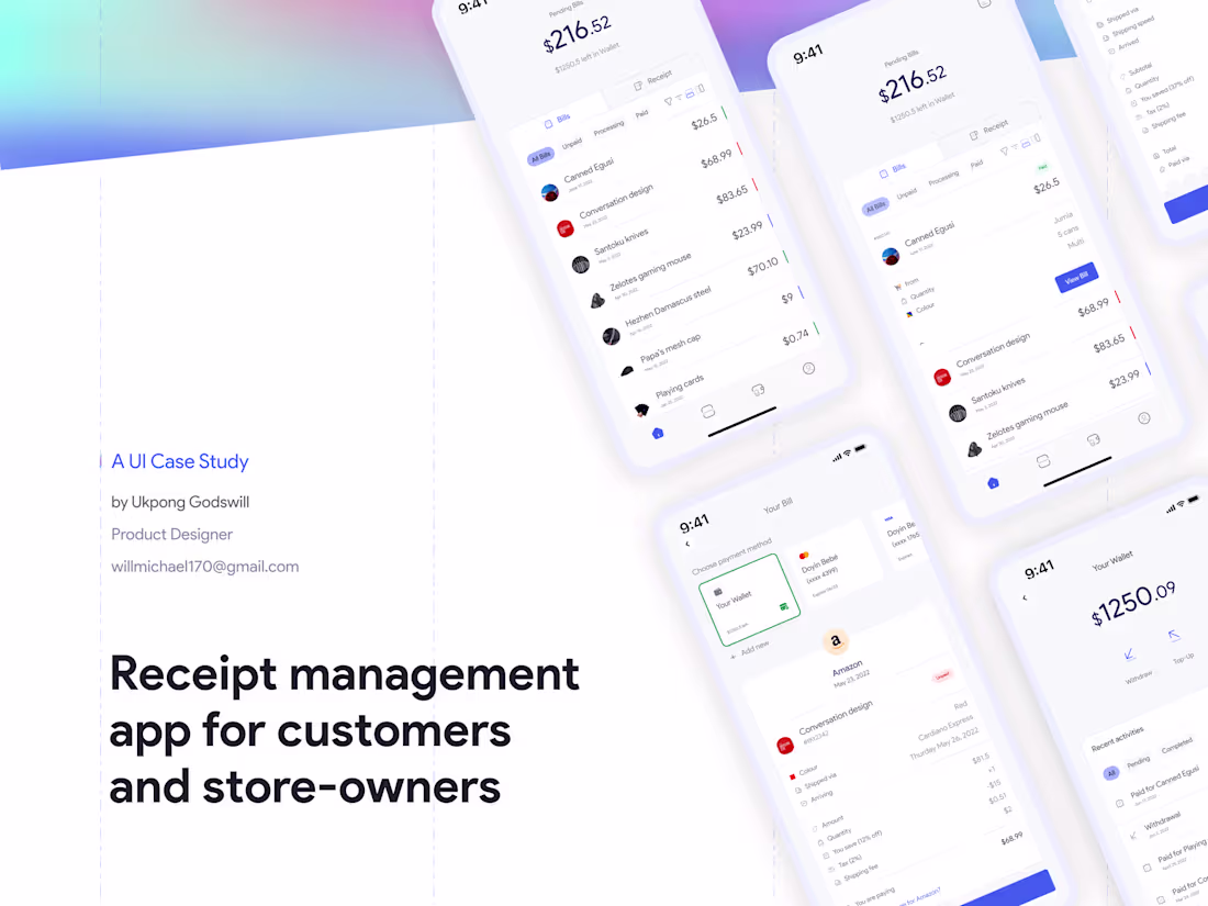 Cover image for Receipt management app for customers and store-owners