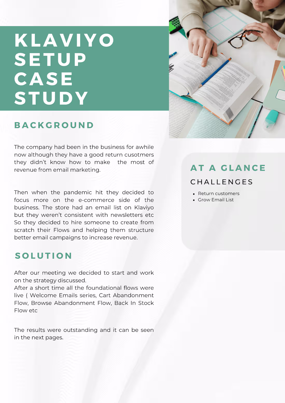 Cover image for Klaviyo Case Study