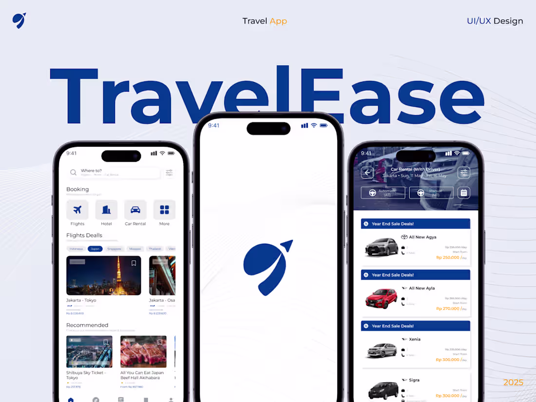 Cover image for TravelEase (TravelApp) UI/UX Design Project