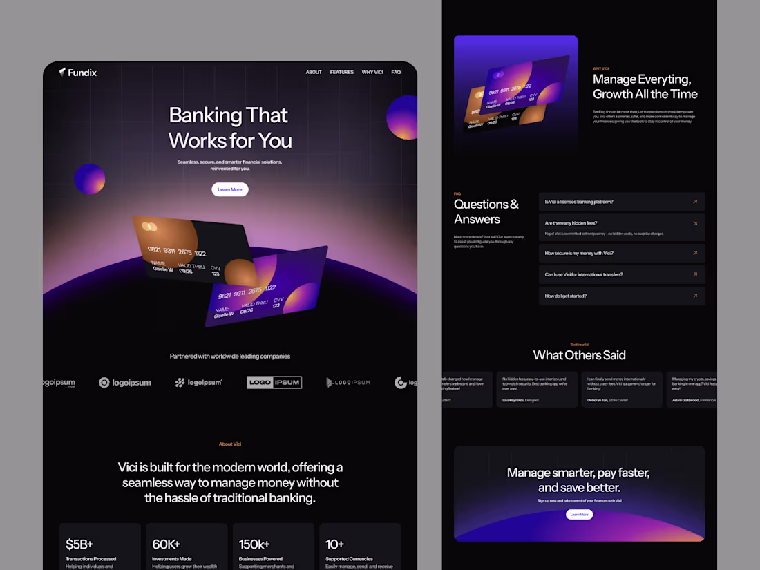 Cover image for Fundix - Fintech Website