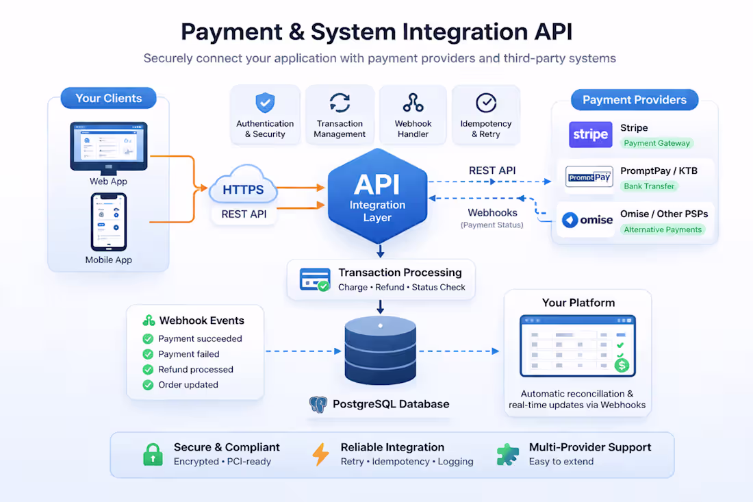 Cover image for Payment & System Integration API
Built