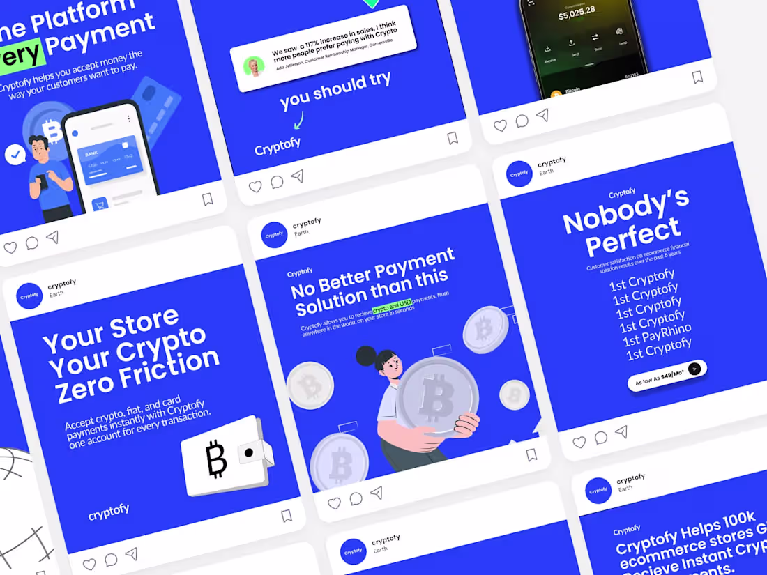 Cover image for 
Creative & Eye-Catching Ads for Cryptofy: Boosting Signups