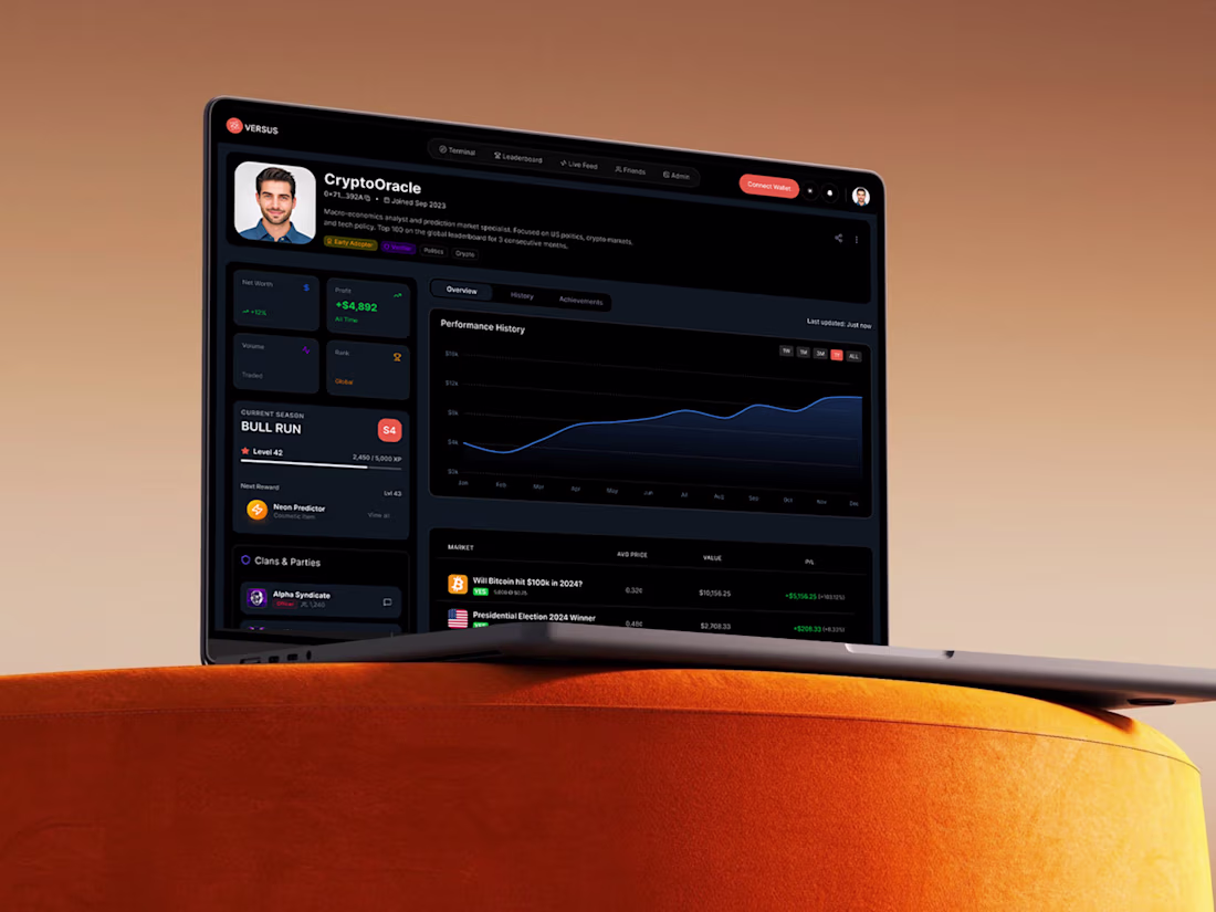 Cover image for Experience a sleek, real-time prediction market UI built for...
