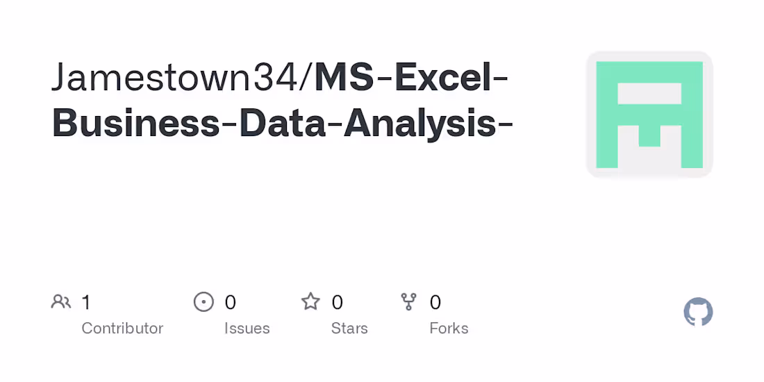Cover image for Jamestown34/MS-Excel-Business-Data-Analysis-
