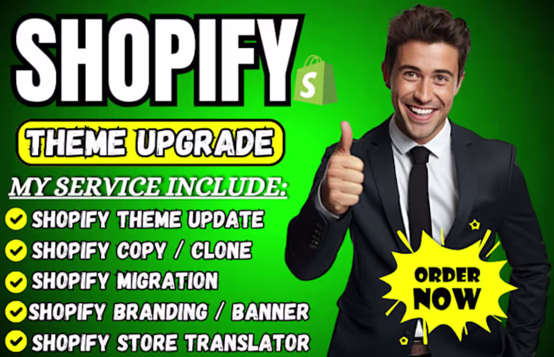 Cover image for I will design shopify store upgrade shopify theme, copy, redesi…