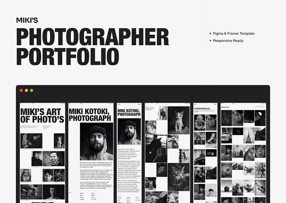 Cover image for Photography Portfolio Website - Built with Framer